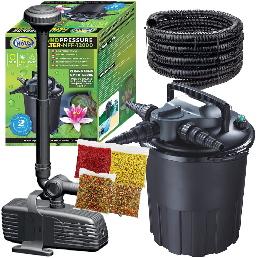 Aqua Nova zestaw SET 21 NFF-12000 pompa Aquael PFN-6000 eco do oczka stawu